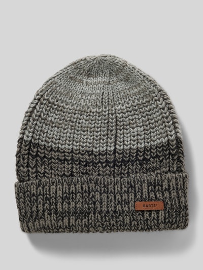 Barts Czapka beanie z detalem z logo Czarny 1