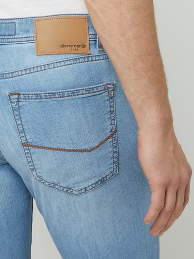 Pierre Cardin Modern Fit Jeans mit Stretch-Anteil Modell 'Lyon' Hellblau 3