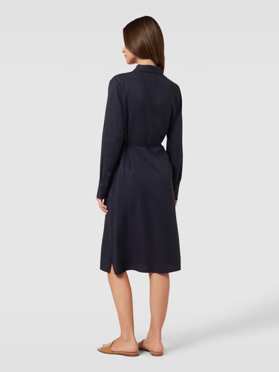 Christian Berg Woman Selection Knielanges Hemdblusenkleid mit Bindegürtel Marine 5