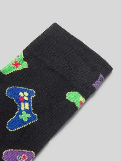 Happy Socks Socken mit Label-Print Black 2