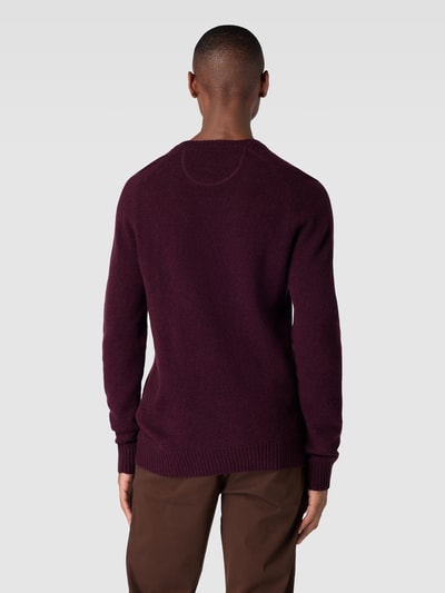 MCNEAL Strickpullover aus Lammwolle Aubergine Melange 5