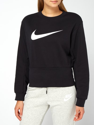 Nike Bluzka z dzianiny dresowej z nadrukiem z logo Czarny 3