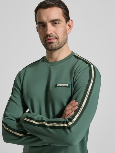 EA7 Emporio Armani Sweatshirt mit Label-Details und Rundhalsausschnitt Gruen 3