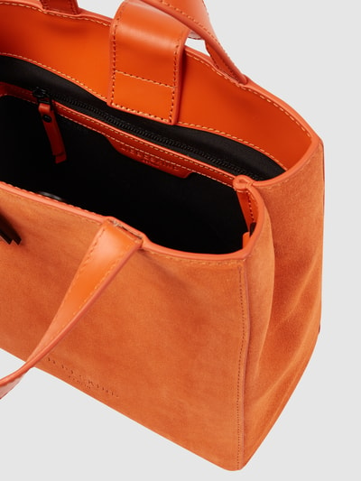 LIEBESKIND BERLIN Tote Bag aus Veloursleder Modell 'Paper Bag' Dunkelorange 6