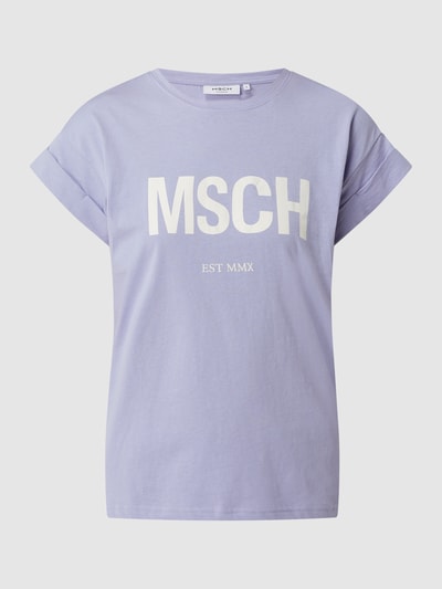 MSCH Copenhagen T-shirt van biologisch katoen, model 'Alva' Lavendel - 2