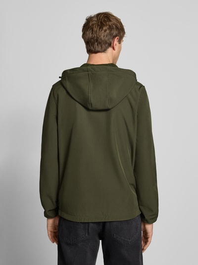 Blend Softshell-jack met doorgestikte naden, model 'EVIAN' Olijfgroen - 5