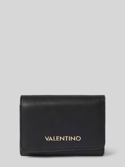 VALENTINO BAGS Portfel z detalem z logo model ‘BRIXTON’ Czarny 1