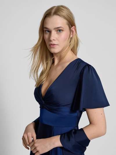 unique Abendkleid mit Knotendetail Marine 3