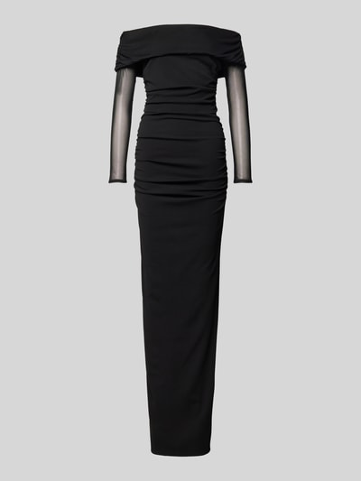 SISTAGLAM Abendkleid mit seitlichen Raffungen Modell 'Norah' Black 2