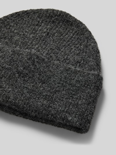 Jake*s Casual Beanie mit breiter Krempe Dunkelgrau Melange 2