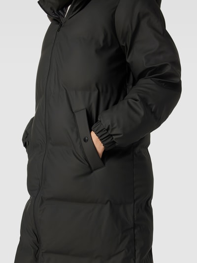 Vero Moda Gewatteerde lange jas met capuchon, model 'NOE' Zwart - 3