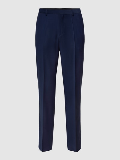 BOSS Broek met persplooien, model 'Simmons' Marineblauw - 2