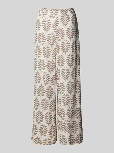 Apricot Spodnie materiałowe z szeroką nogawką i tkanym wzorem Szarobrązowy 2