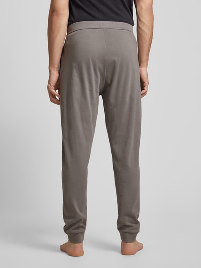 Christian Berg Men Relaxed fit sweatpants met gestileerde opening Steengrijs - 5