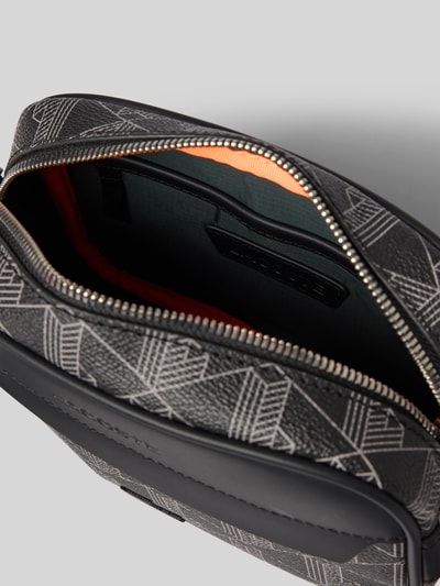 Lacoste Schoudertas met logo-monogram, model 'REPORTER BAG' Zwart - 5