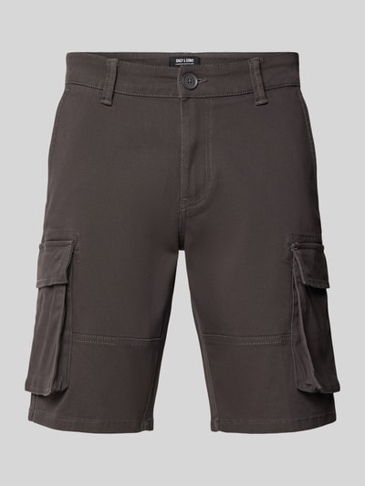 Only & Sons Regular Fit Cargoshorts mit Gürtelschlaufen Modell 'CAM' Anthrazit 2