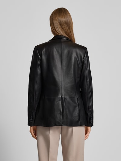 Lauren Ralph Lauren Slim Fit Blazer aus Lammleder Modell 'BONARO' BLACK 5