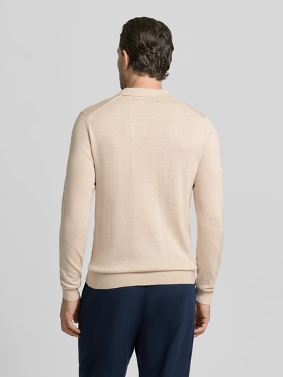 Casual Friday Regular Fit Longsleeve aus Lyocell-Mix Modell 'Bells' Sand Melange 5