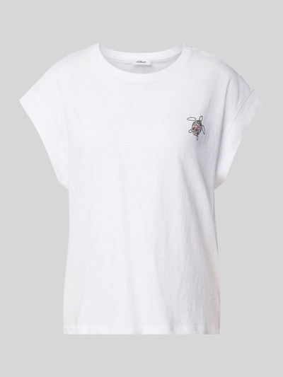 s.Oliver RED LABEL Regular fit T-shirt van puur katoen Wit - 2