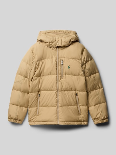Polo Ralph Lauren Teens Gewatteerd jack met logostitching Kaki - 1