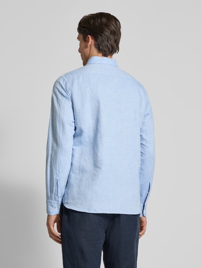 BOSS Casual Fit Businesshemd aus Leinen-Baumwoll-Mix Hellblau 5
