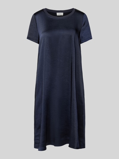 ROBE LÉGÈRE Knielange jurk met geribde ronde hals Marineblauw - 2