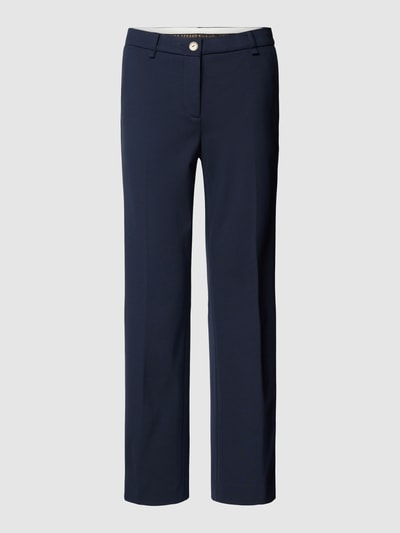 Luisa Cerano Relaxed fit stoffen broek met elastische band Marineblauw - 2