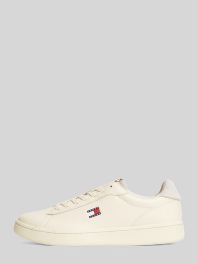 Tommy Jeans Sneakersy z naturalnej skóry z nadrukiem z logo Écru 2