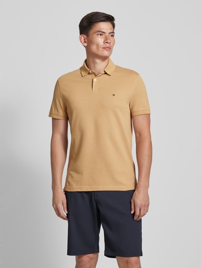 Tommy Hilfiger Regular Fit Poloshirt mit Logo-Stitching Khaki 4