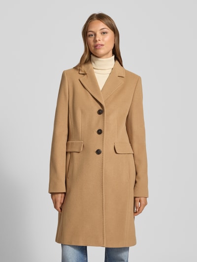 Fuchs Schmitt Wollmantel mit Kaschmir-Anteil und Pattentaschen Camel 4