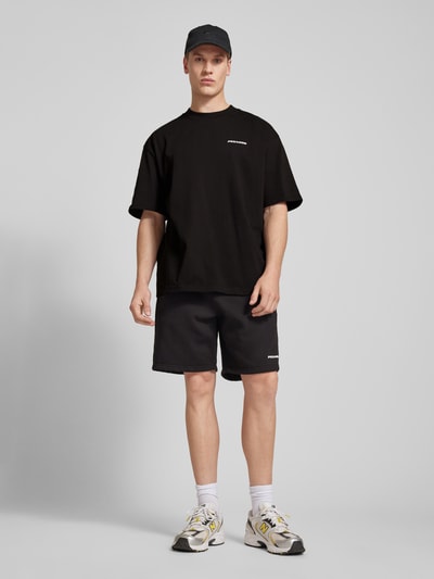 Pegador Oversized T-Shirt mit Label-Print Black 1