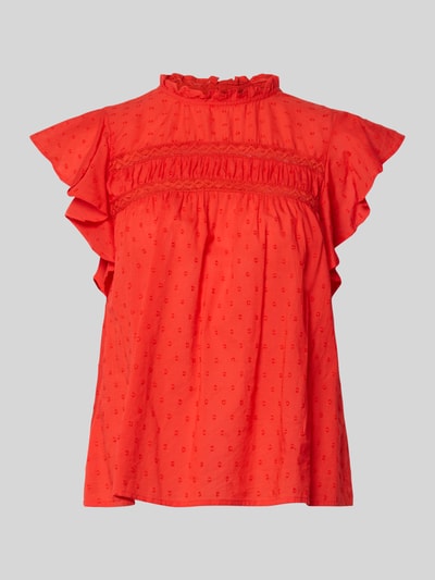 VERO MODA Regular Fit Blusentop aus reiner Baumwolle Modell 'TRINE' Rot 2