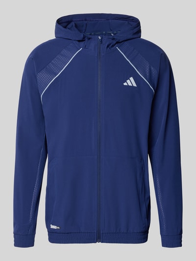adidas Training Regular fit trainingsjack met logoprint, model 'Tech' Donkerblauw - 2