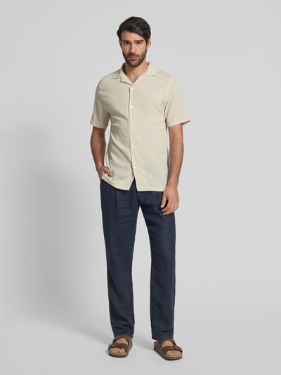 Lindbergh Relaxed Fit Freizeithemd mit Reverskragen Sand 1