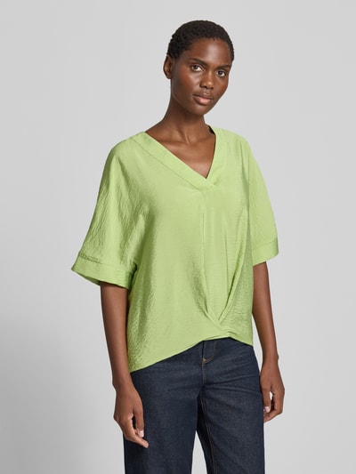Christian Berg Woman Blusenshirt mit V-Ausschnitt Grass 4
