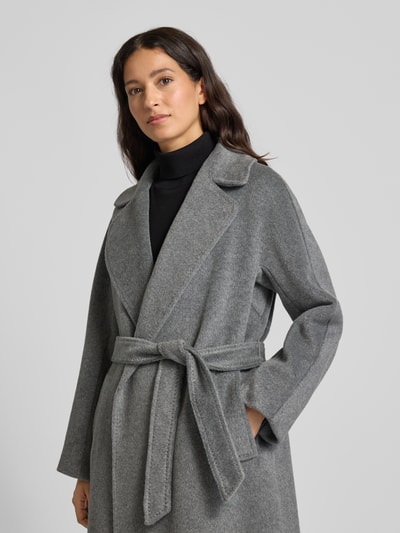 Weekend Max Mara Regular fit lange wollen jas met alpaca en mohair, model 'TEMPERA' Donkergrijs - 3