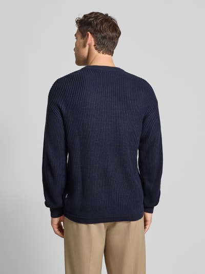 Jack & Jones Strickpullover mit Rundhalsausschnitt Modell 'KAITO' Marine 5