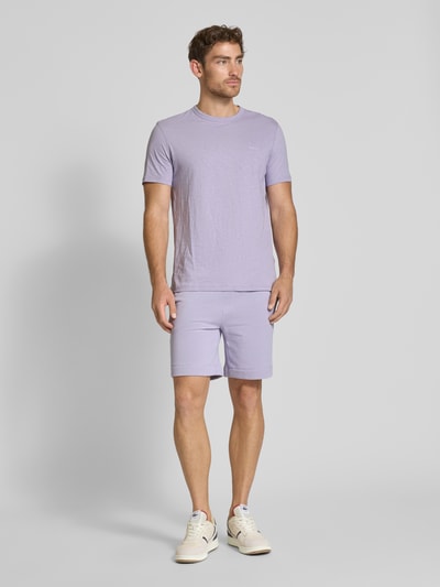 BOSS Orange T-shirt met labelprint, model 'Tegood' Lila - 1