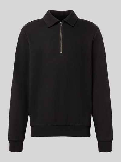 Christian Berg Men Oversized sweatshirt met kentkraag Zwart - 2