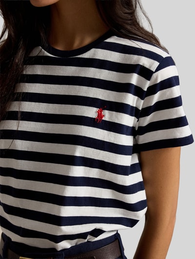 Polo Ralph Lauren Regular Fit T-Shirt aus reiner Baumwolle Marine 3