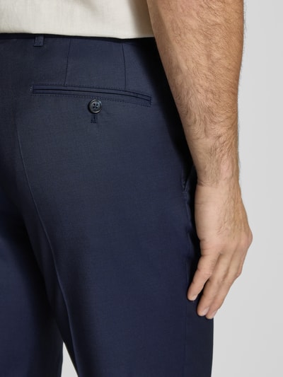 Carl Gross Slim Fit Anzughose mit Bügelfalten Modell 'SILVIO' Blau 3