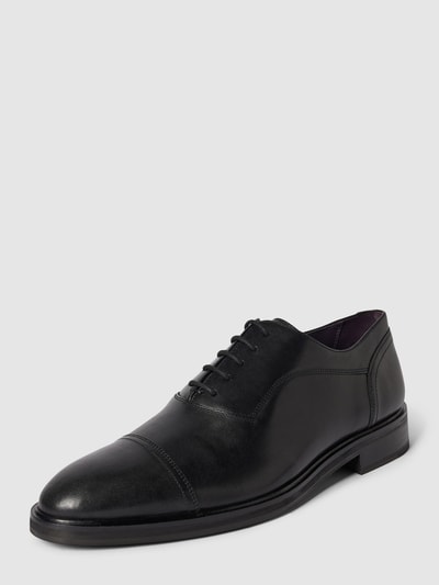 Baldessarini Oxford-schoenen met labeldetail, model 'Samuel' Zwart - 2