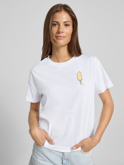 Samsøe Samsøe T-Shirt mit Motiv-Print Modell 'CAMINO' Weiss 3