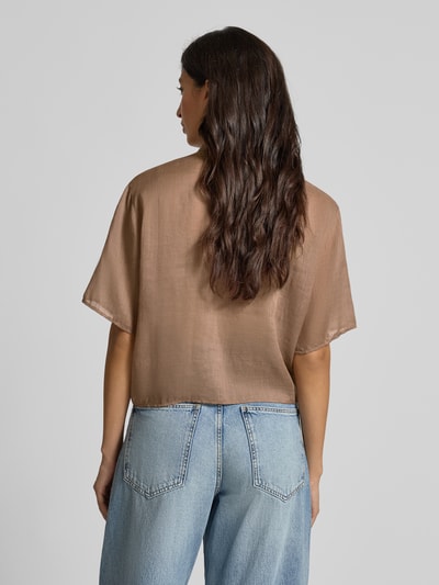 Christian Berg Woman Regular Fit Bluse mit Knoten-Detail Mittelbraun 5