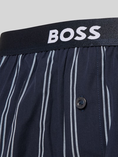Produktfoto, Boxershorts aus reiner Baumwolle im 2er-Pack von BOSS mit Optik:Allover-Muster, kariertem Muster und Label-Bund, reine Baumwolle