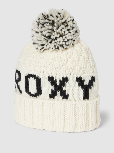 Roxy Gebreide muts met labelstitching, model 'TONIC' Offwhite - 1