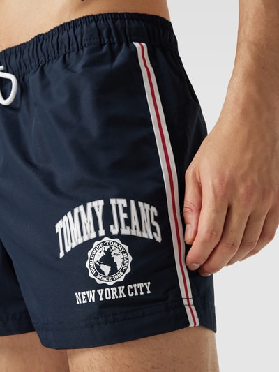 Tommy Hilfiger Badehose mit Label-Print Modell 'SHORT DRAWSTRING' Marine 3