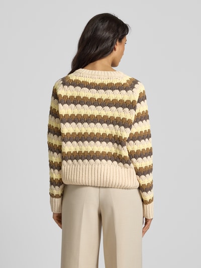 FREE/QUENT Gebreide pullover met ronde hals, model 'NEZZY' Groen - 5