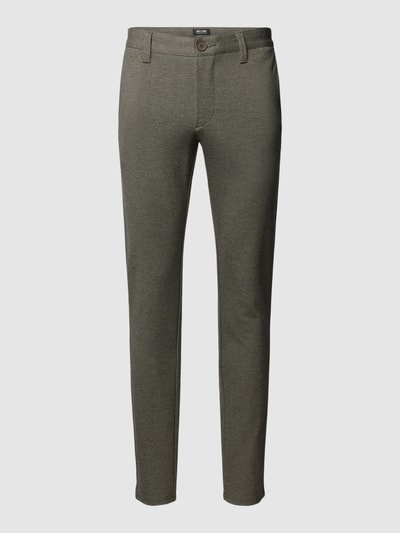ONLY & SONS Tapered Fit  Stoffhose mit feinem Allover-Muster Modell 'Mark' Hellbraun 2