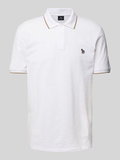 PAUL SMITH Regular Fit Poloshirt mit Motiv-Badge Offwhite 2